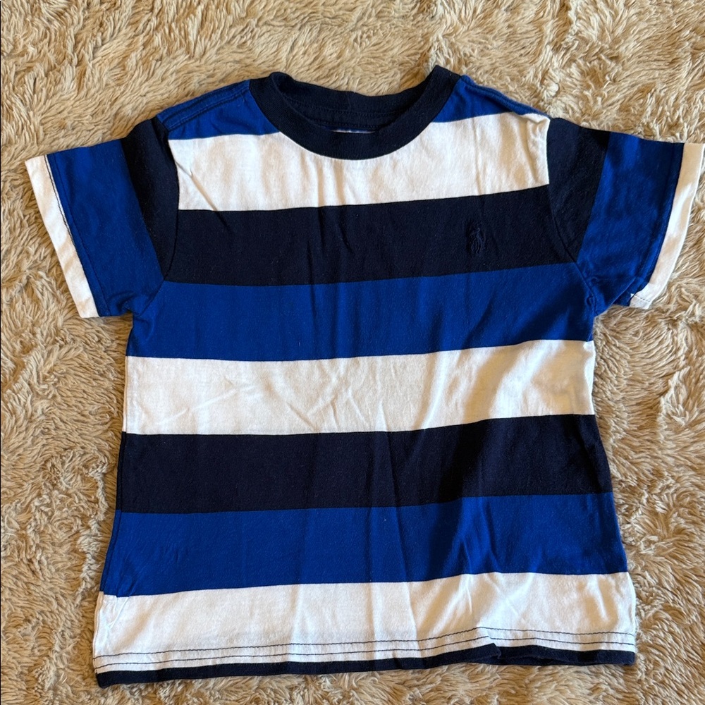 Polo Ralph Lauren 2t Striped Blue and White Kids T-Shirt